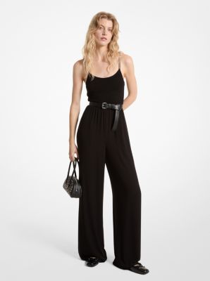 Jumpsuit aus gesmoktem Georgette mit Ketten image number 0