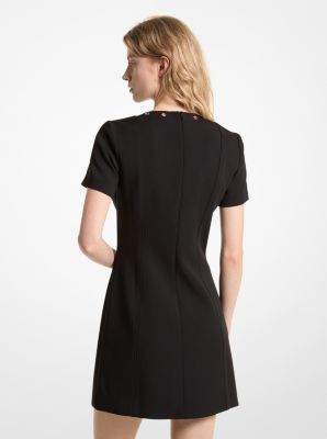 Robe en crêpe extensible à lacets