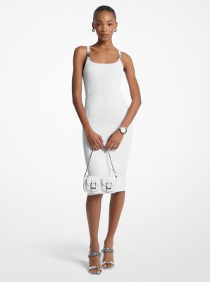 Ribbed Stretch Knit Midi Tank Dress