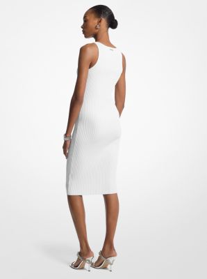 Ribbed Stretch Knit Midi Tank Dress