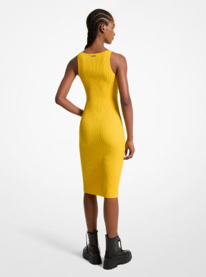 Ribbed Stretch Knit Midi Tank Dress