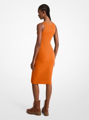 Ribbed Stretch Knit Midi Tank Dress image number 1