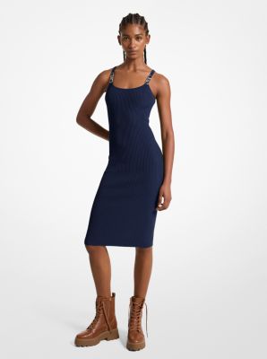 Ribbed Stretch Knit Midi Tank Dress image number 0