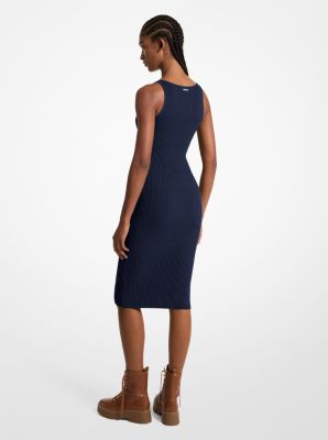 Ribbed Stretch Knit Midi Tank Dress image number 1