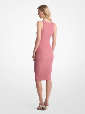 Midikleid aus geripptem Stretch-Strick image number 1