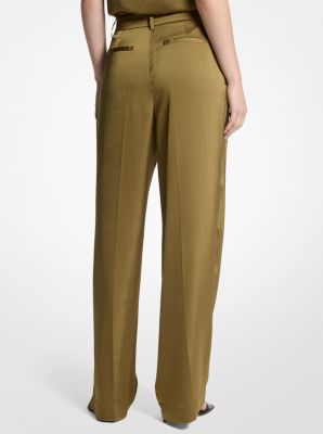 Drapey Satin Wide Leg Pants