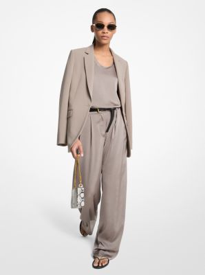 Drapey Satin Wide Leg Pants