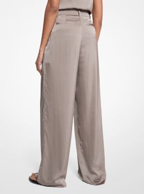 Drapey Satin Wide Leg Pants
