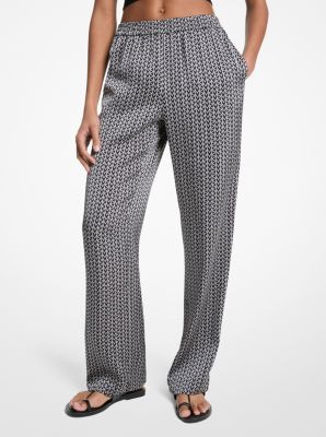Michael Kors Mk2000 Logo Satin Pants