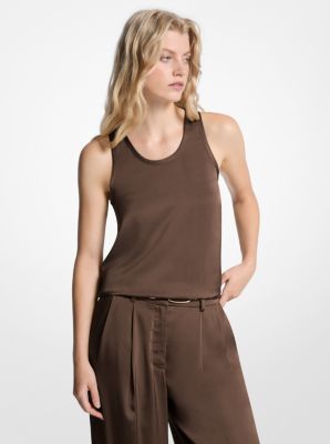 Satin Racerback Tank Top image number 0