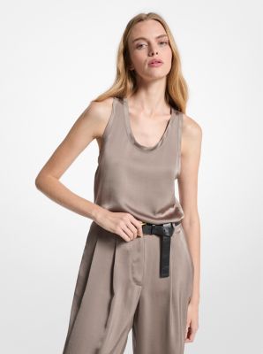 Satin Racerback Tank Top