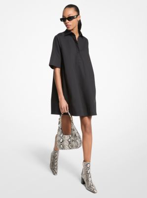 Stretch Cotton Poplin Shirtdress