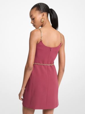 Bustier-Minikleid mit Kettenträgern und Gürtel