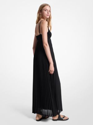Pleated Georgette Maxi Dress image number 1