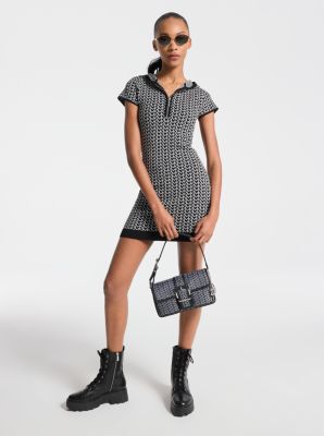 Kapuzenkleid Aus Jacquard Mit Mk2000-Logomuster