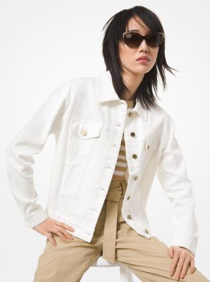 michael kors white jean jacket
