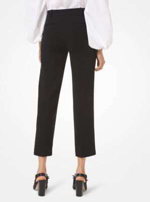 Crepe Cropped Pants in BLACK | Michael Kors