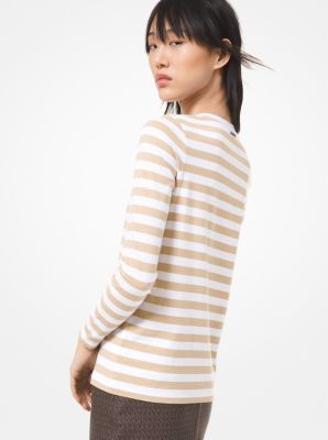 Striped Cotton Jersey Long-Sleeve T-Shirt
