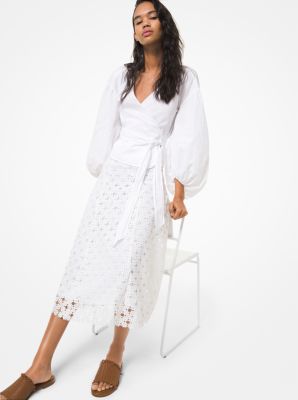 michael kors white lace skirt