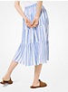 Striped Cotton Gauze Tiered Skirt image number 2