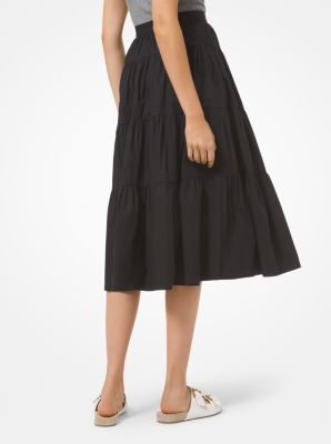 Cotton Poplin Tiered Skirt image number 1