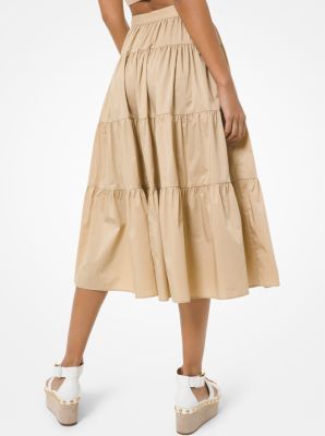 Cotton Poplin Tiered Skirt image number 2