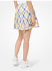 Plaid Crinkled Cotton Lawn Skirt image number 1