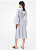 Striped Cotton Gauze Tiered Dress image number 1