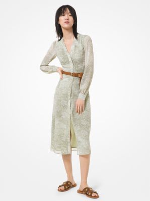 michael kors shirt dress grey