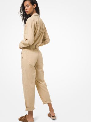 Belted cotton jumpsuit - Women