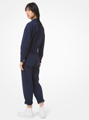 Jumpsuit aus Stretch-Baumwoll-Popeline mit Gürtel image number 1