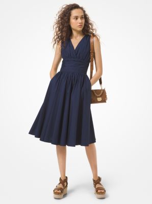 Cotton Poplin Midi Dress