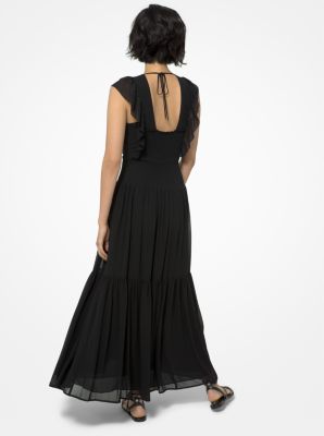 Ruffle Trim Georgette Maxi Dress image number 1