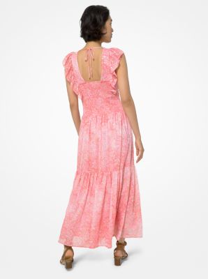 Ruffle Georgette Tiered Dress Michael Kors [CA]