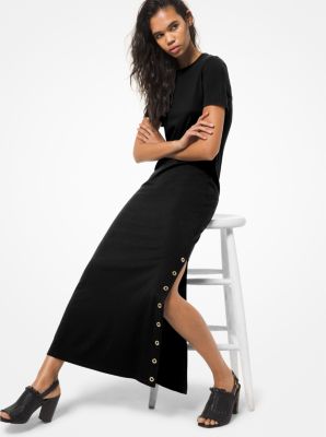 Midi T-Shirt Dress Black - Made in Canada - Province of Canada