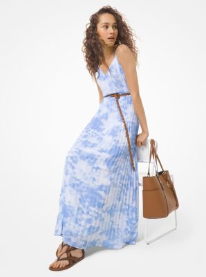 Tie Dye Georgette Pleated Dress | Michael Kors