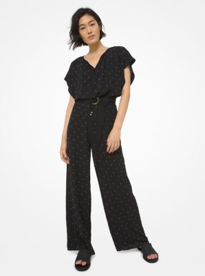 Jumpsuit aus Krepp mit Ösen image number 0