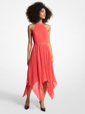 Pleated Georgette Halter Dress image number 0