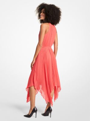 Pleated Georgette Halter Dress image number 1