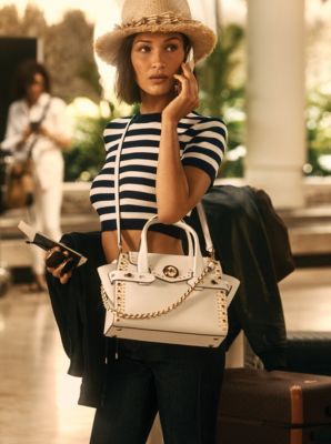 Lace-Up Flared Cropped Jeans