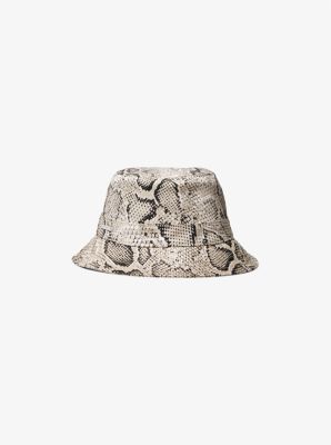 Snake Print Stretch Cotton Bucket Hat | Michael Kors