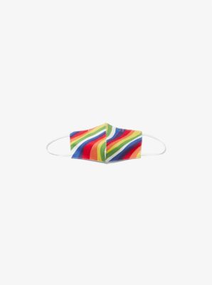 Wavy Rainbow Stretch Cotton Face Mask in RAINBOW | Michael Kors