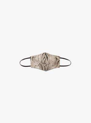 Snake Print Stretch Cotton Face Mask