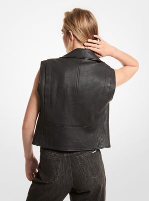 Michael kors leather vest best sale