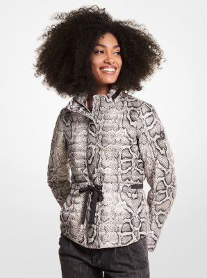 Snake print store puffer jacket