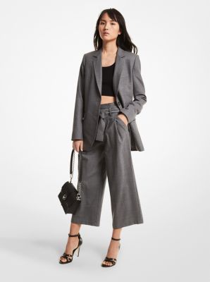 Cropped hot sale wool trousers