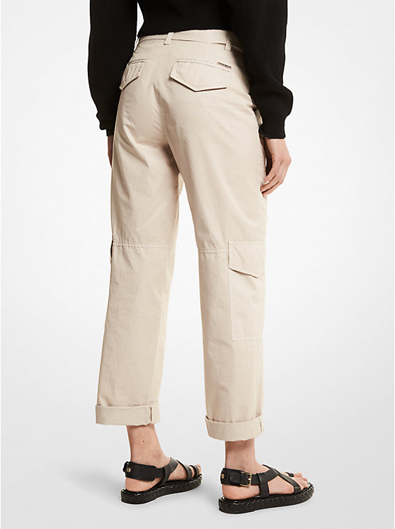 Washed Cotton Cargo Pants image number 1