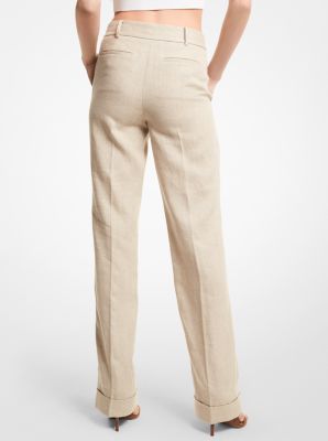 Linen Blend Pants  Michael Kors Canada