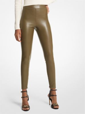 Stretch Faux Leather Leggings | Michael Kors