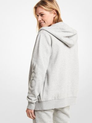 Michael Kors Logo Cotton Blend Zip-Up Hoodie